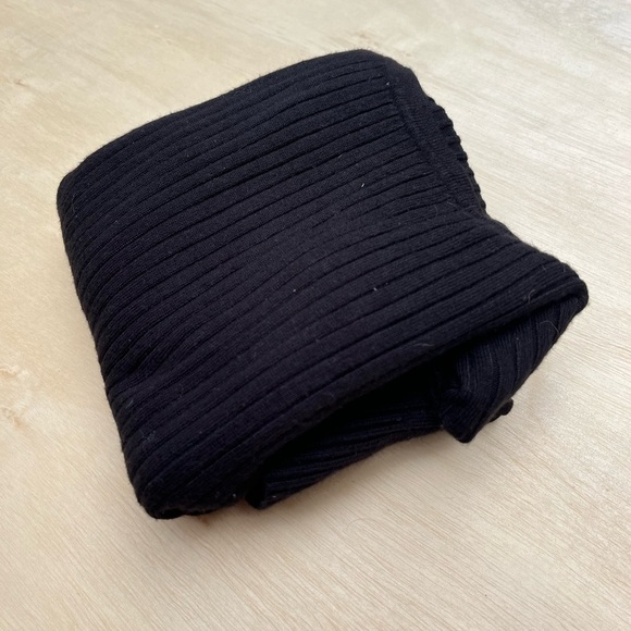 George Womens Medium Black Long Sleeve Ribbed Crewneck Sweater Comfy Fall Casual - Picture 7 of 8